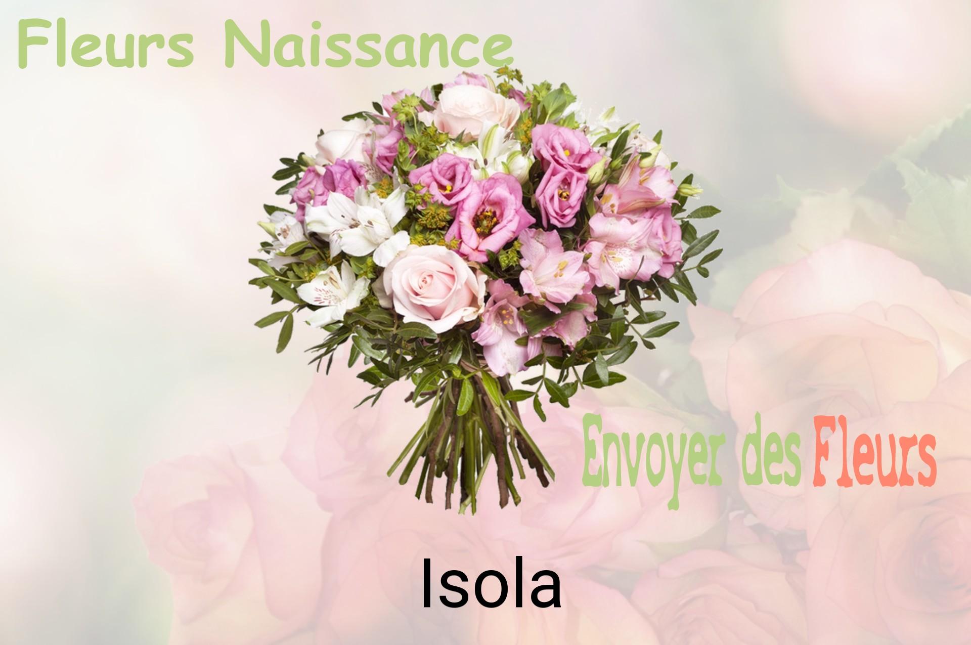 Bouquet de fleurs de naissance livré à Isola